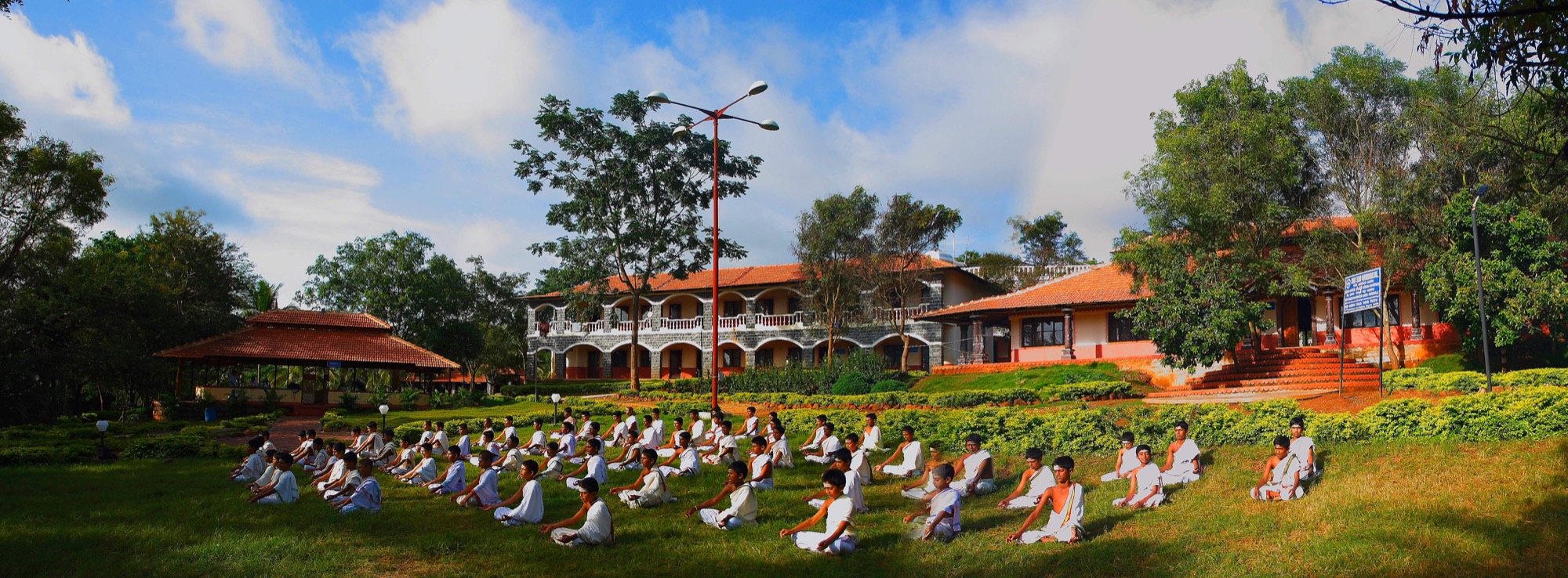 Veda students at the Vaidic Gurukul